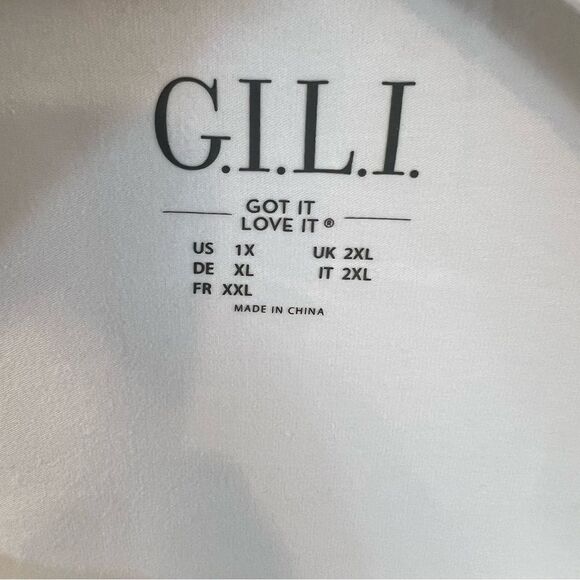 New G.I.L.I. Long Sleeve Open Keyhole Top | Size 1X - Picture 4 of 8